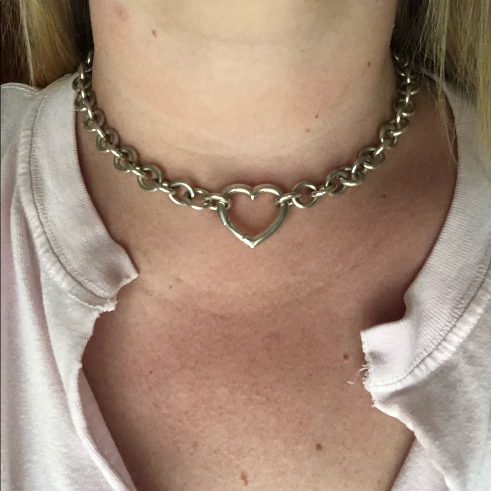 Tiffany & Co. Open Heart Clasp Necklace
